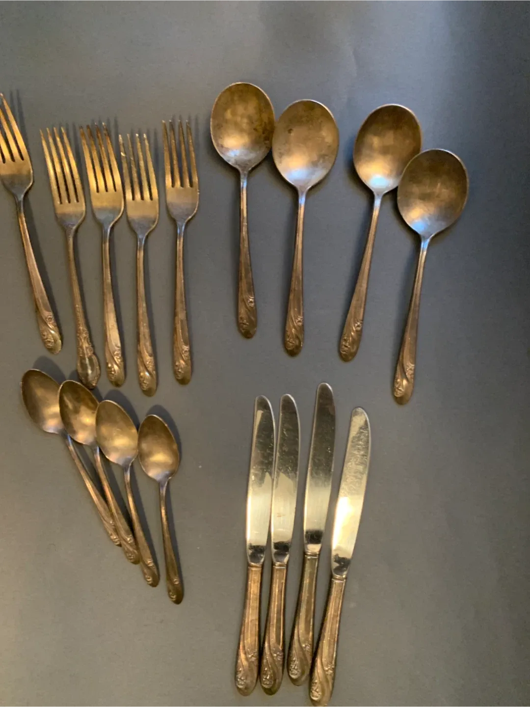 Vintage Silverware Set - Forks, Spoons, Knives thumbnail