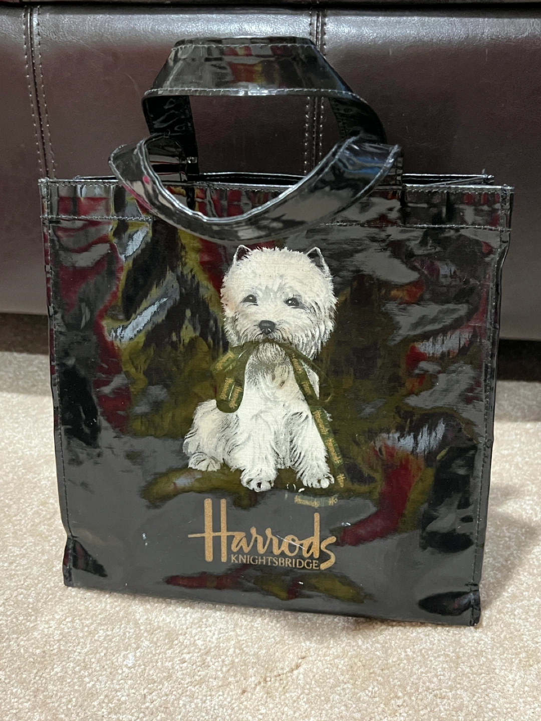 Harrods (London) Small Tote Bag with Westie design