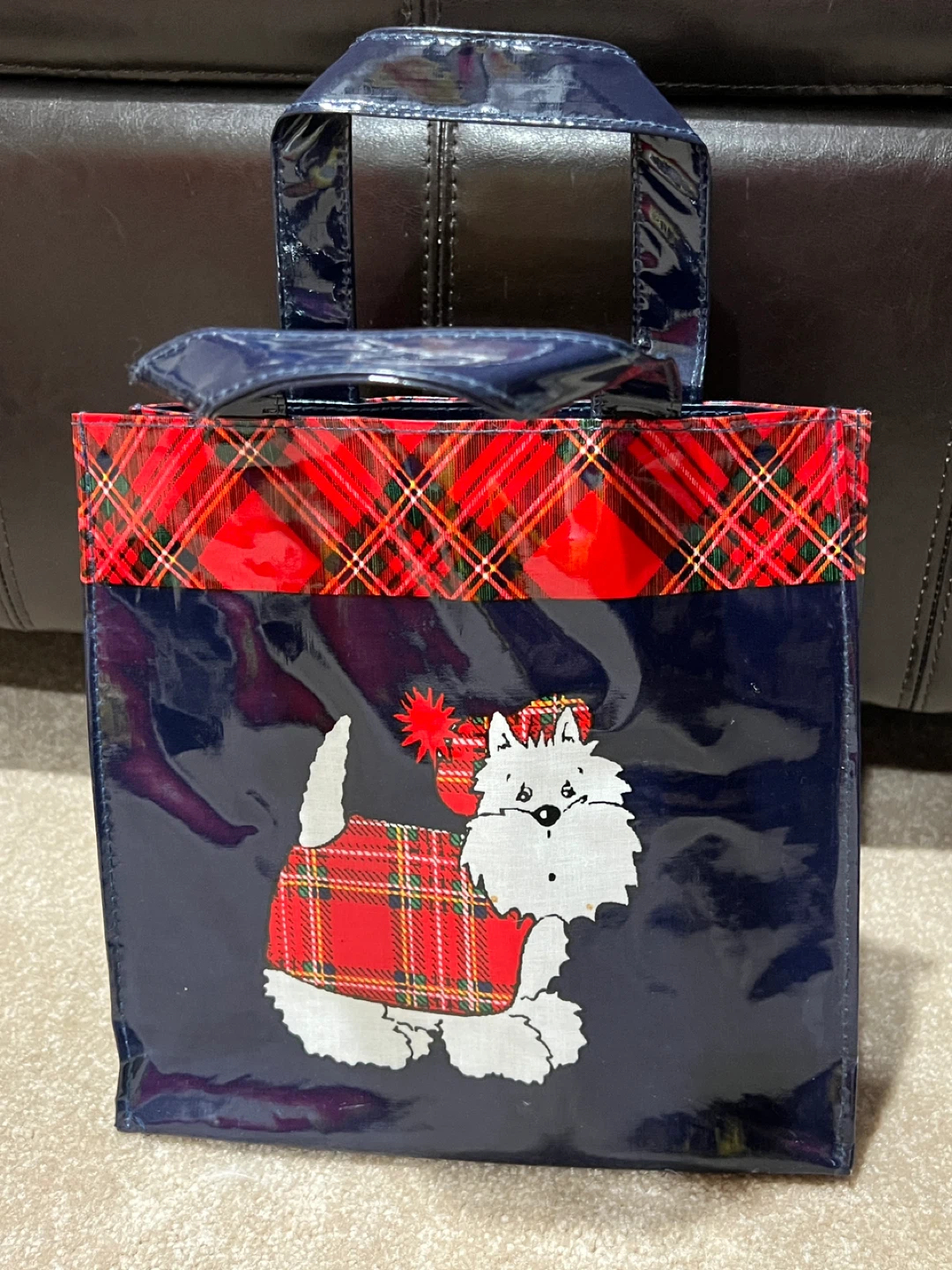 Cute Scottish Dog Print Tote Bag