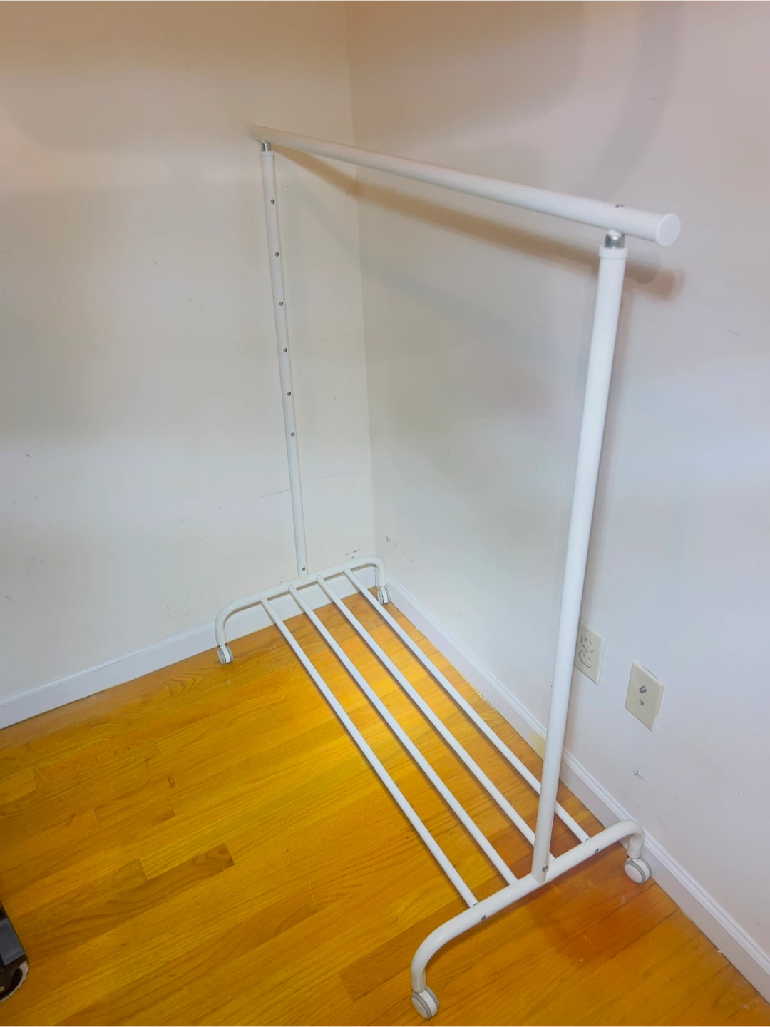 IKEA White Clothes Rack - photo 2