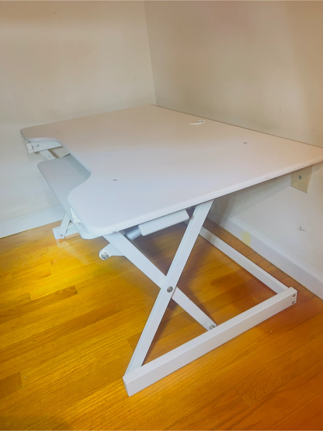 White Adjustable Height Standing Desk - photo 3