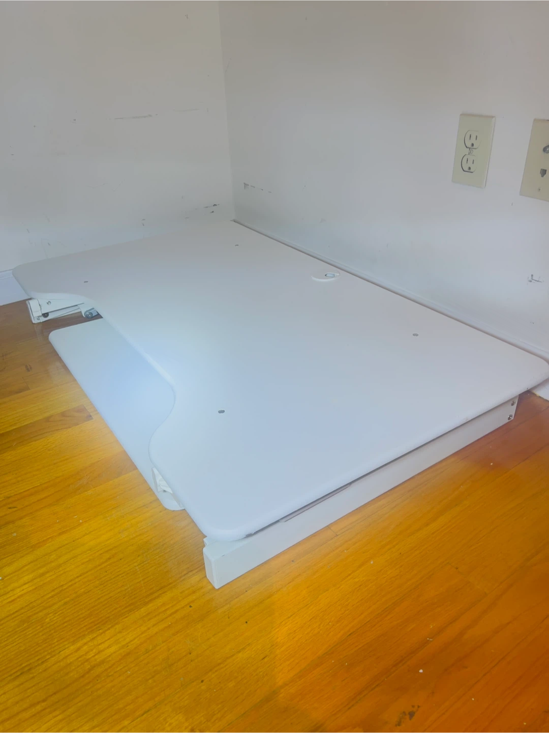 White Adjustable Height Standing Desk