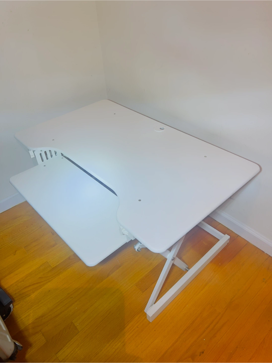 White Adjustable Height Standing Desk - photo 2