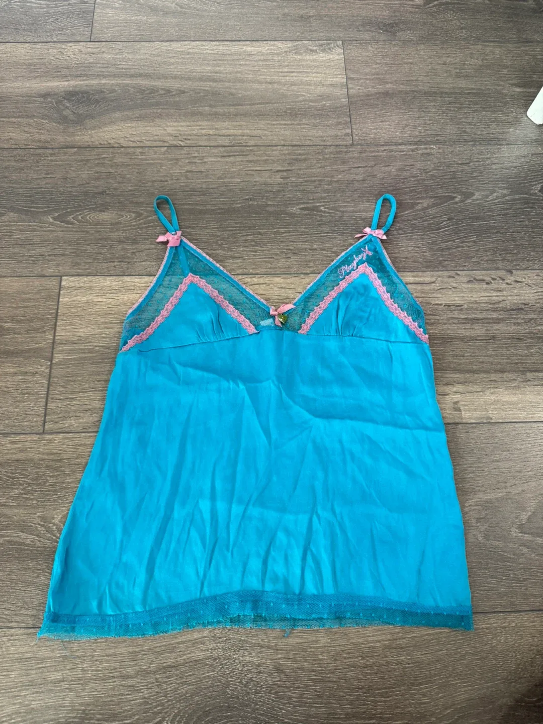 Playboy Blue Cami Top - Size S thumbnail