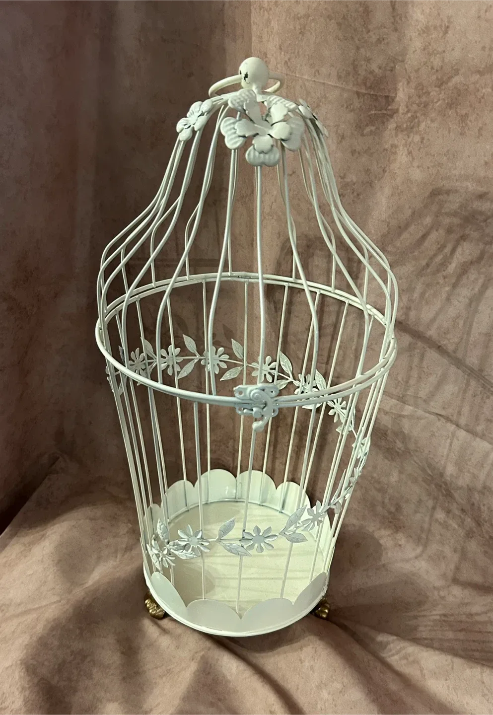 Decorative White Metal Birdcage