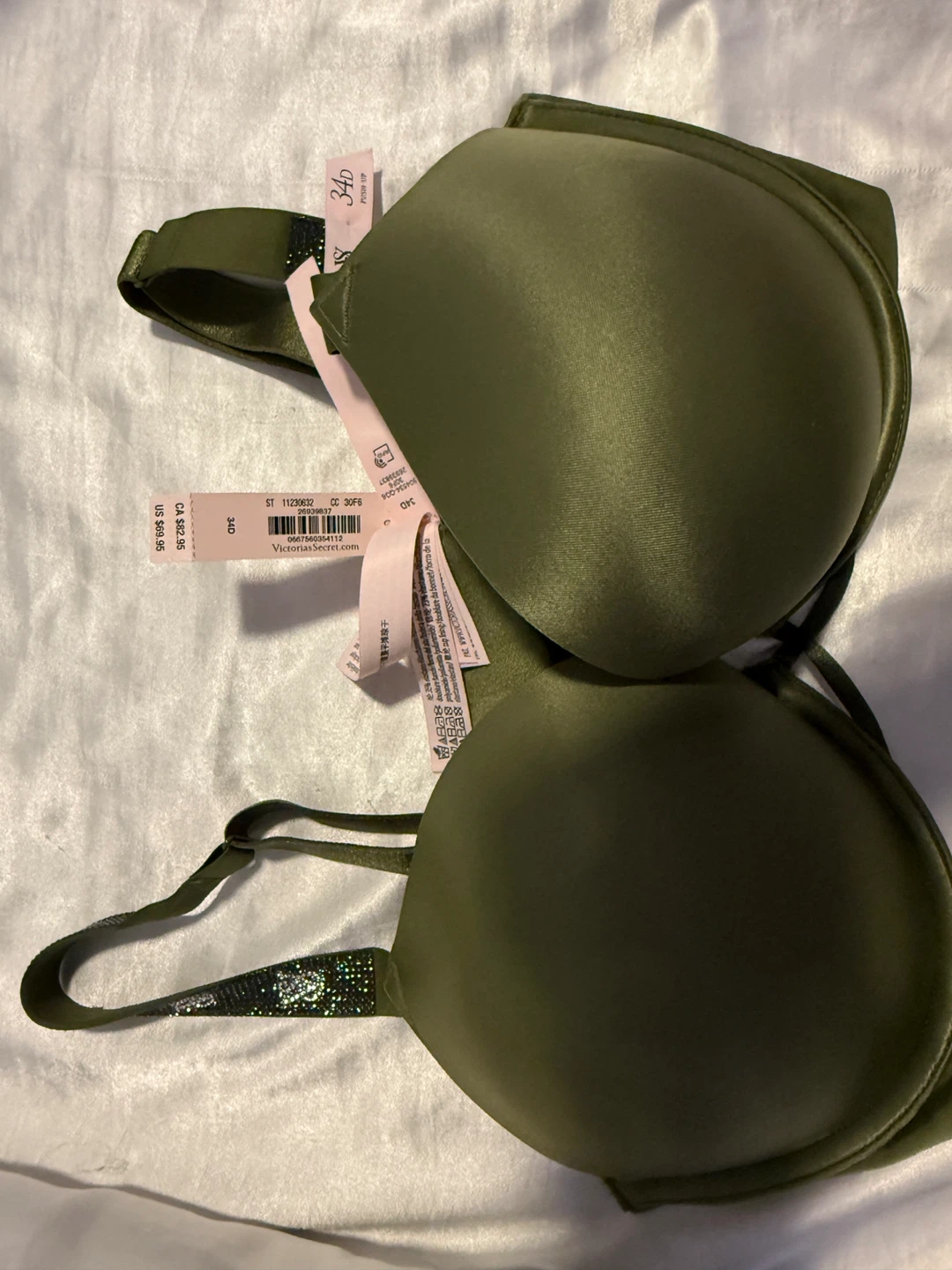 Victoria's Secret Olive Green Bombshell Push-up Bra, 34D - photo 2