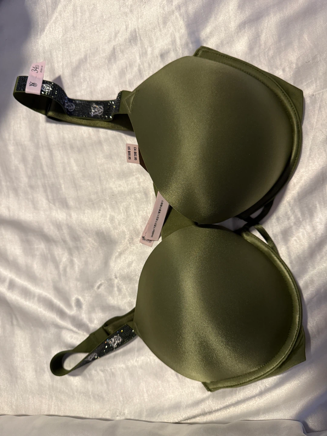 Victoria's Secret Olive Green Bombshell Push-up Bra, 34D
