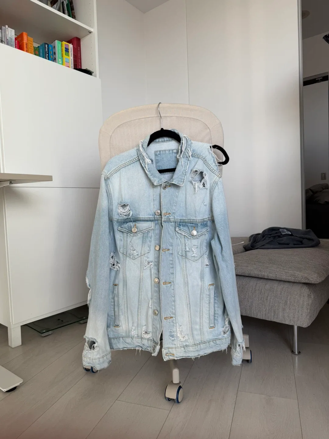 Distressed Denim Jacket size large image indicator(2)