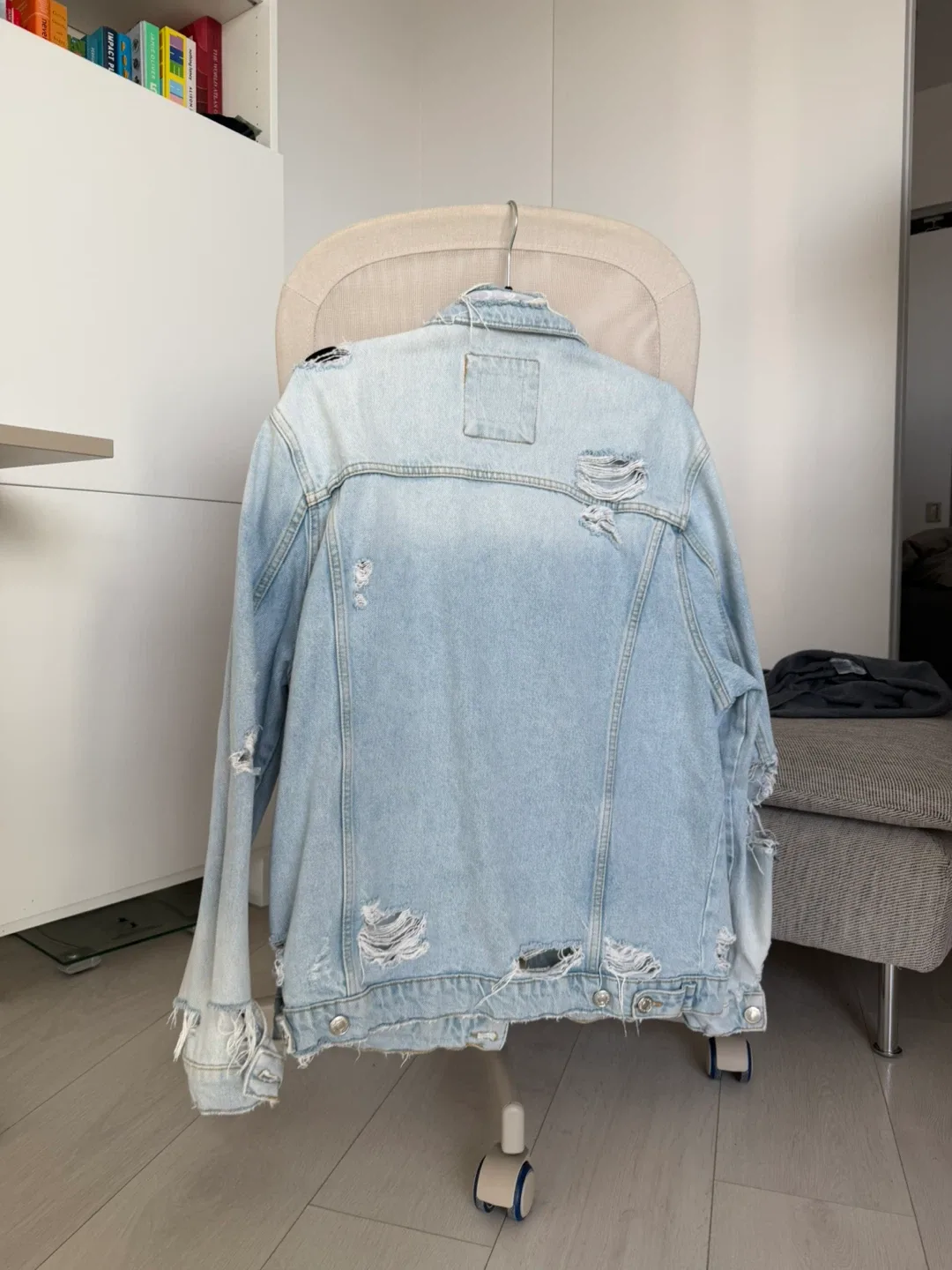 Distressed Denim Jacket size large image indicator(4)