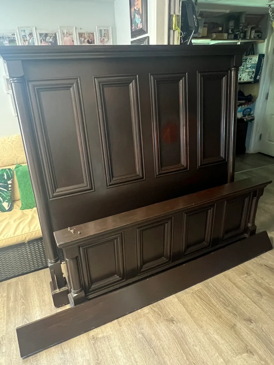 Dark Brown Wooden Bed Frame image indicator(2)