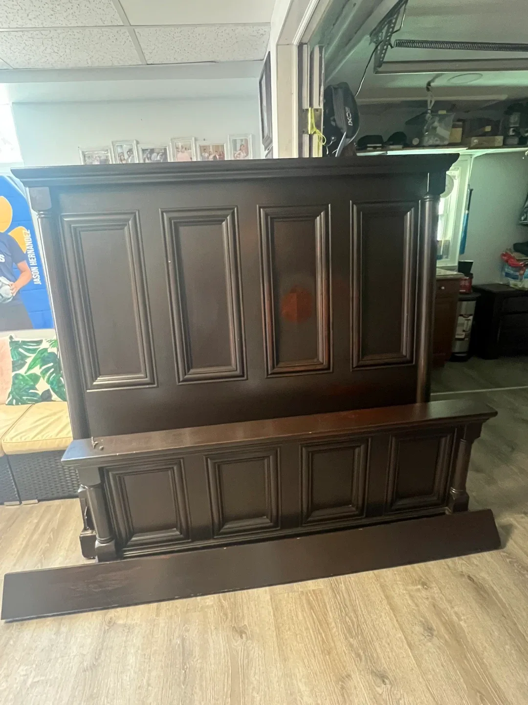 Dark Brown Wooden Bed Frame image indicator(4)