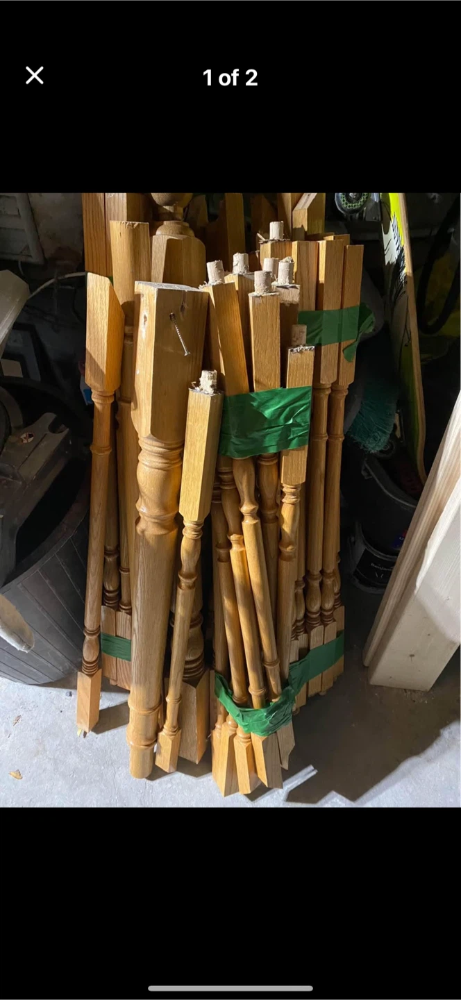 Wooden Stair Spindles - Set of 15