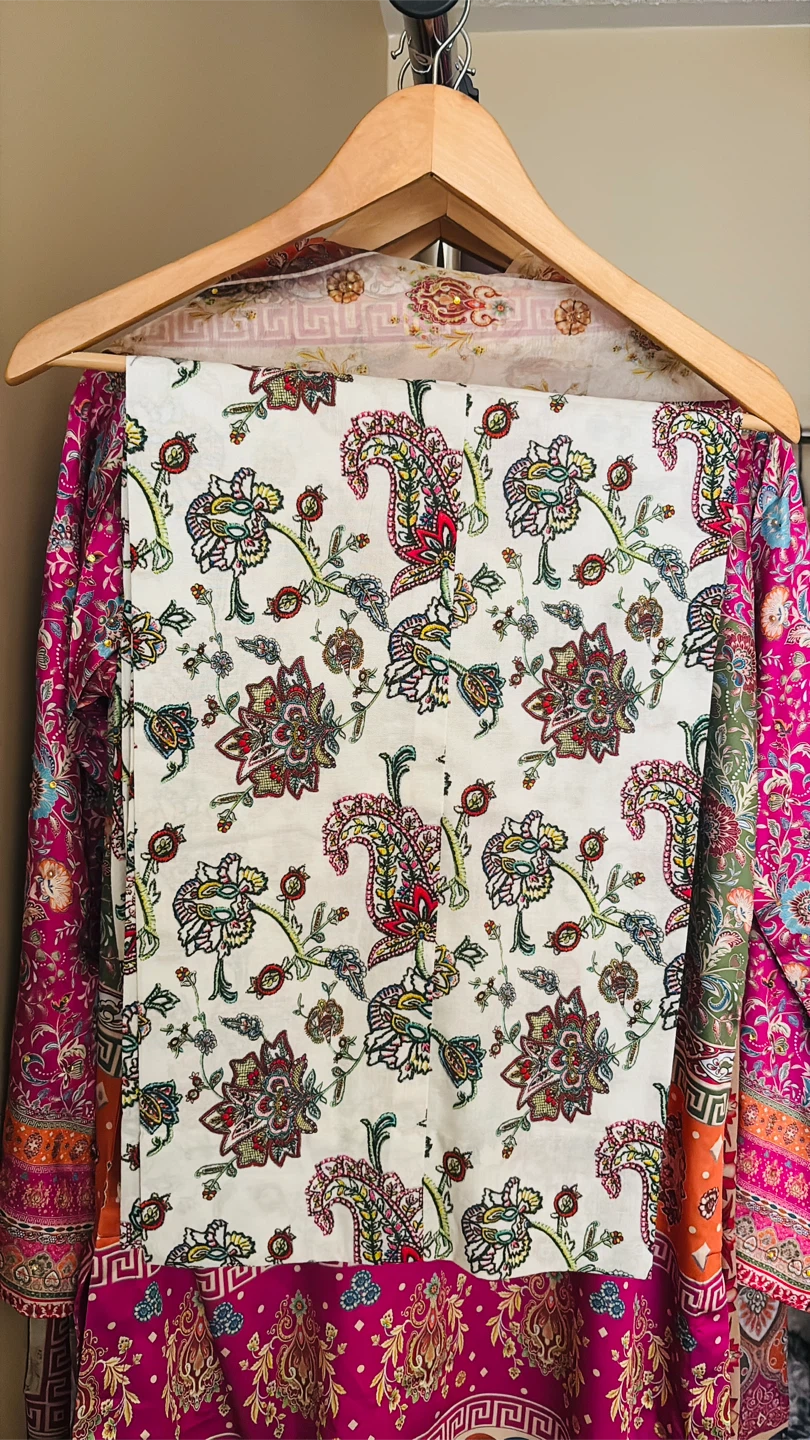 Viscose Jacquard Floral Print Kurta Shalwar Kameez - photo 3