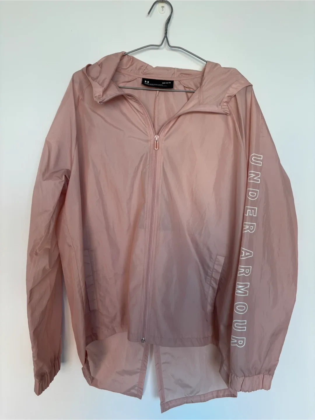 Under Armour Pink Windbreaker Jacket, Size L thumbnail
