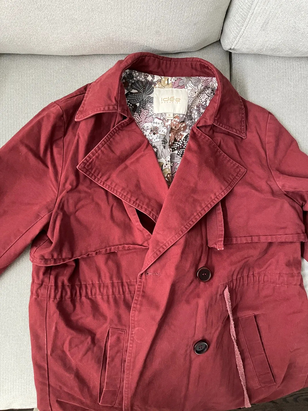 Idée Red Trench Coat image indicator(2)