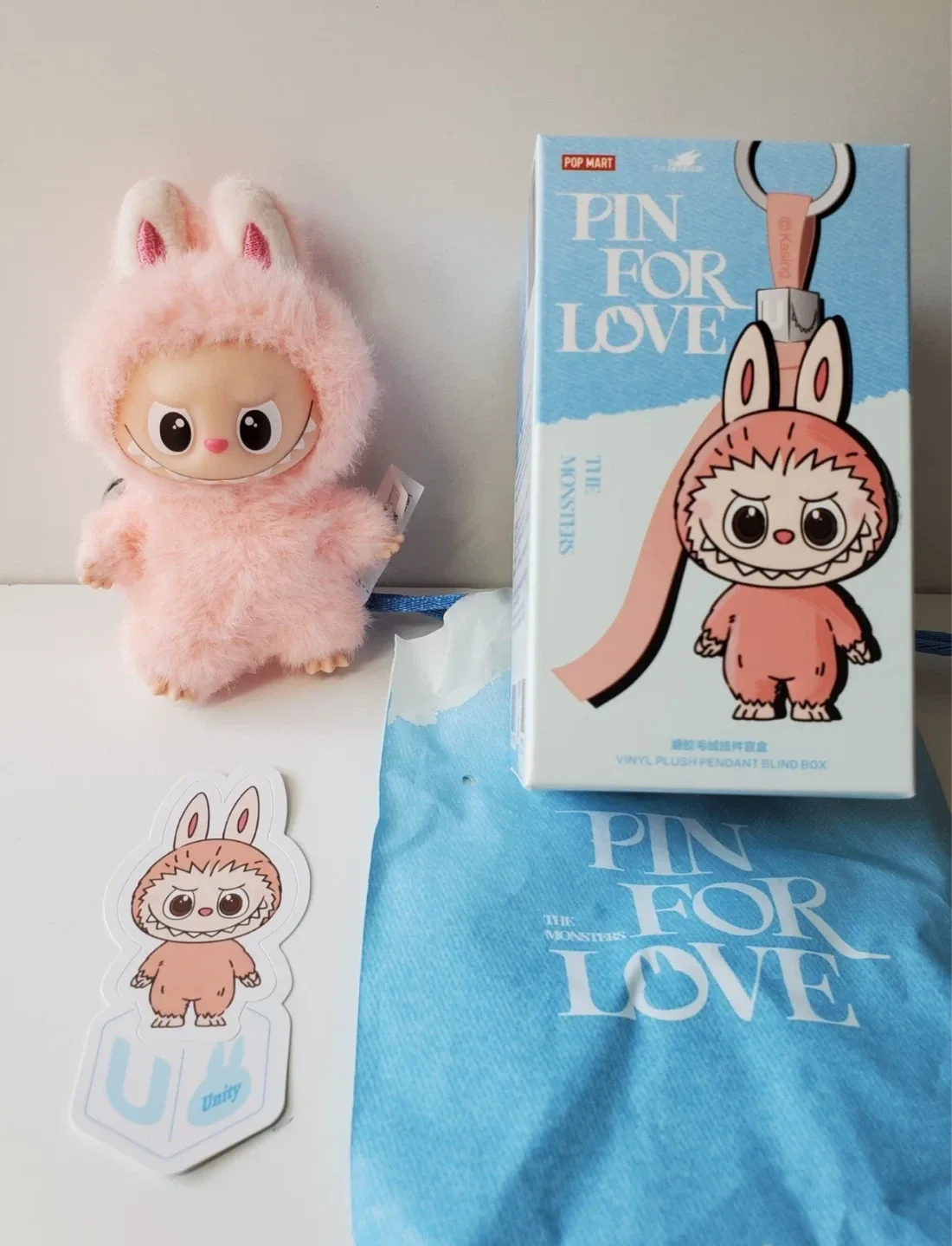 Mini Labubu pin for love -  letter U image indicator(2)