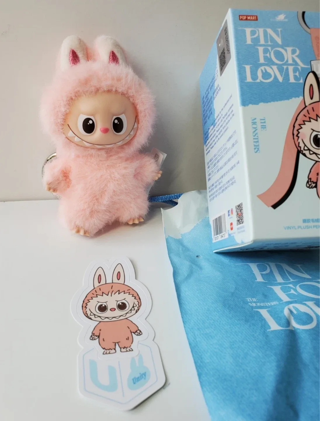 Mini Labubu pin for love -  letter U image indicator(7)