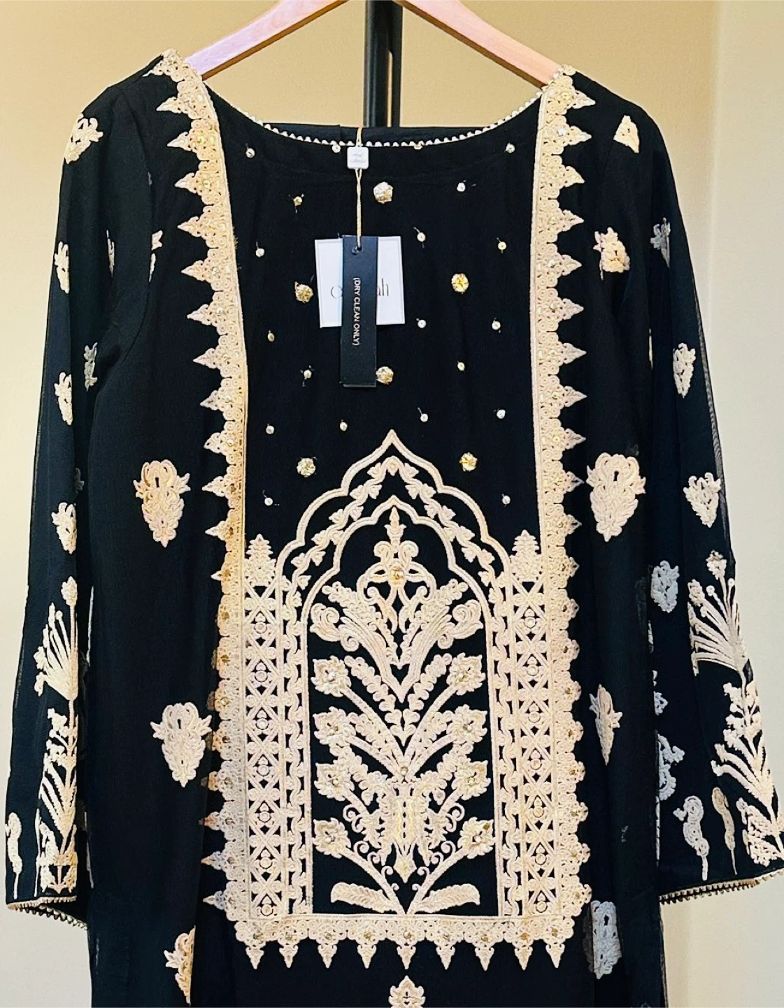 Almirah Black & Gold Embroidered Outfit