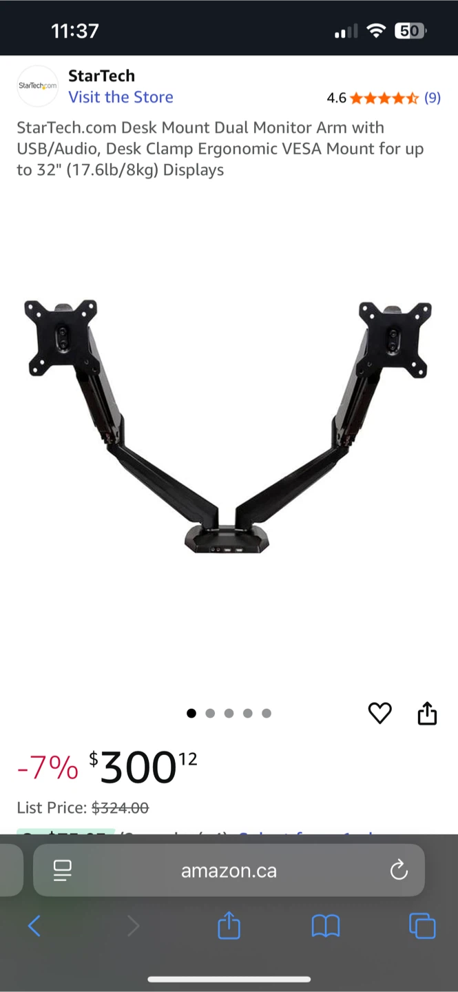 StarTech Desk Mount Dual Monitor Arm - photo 2