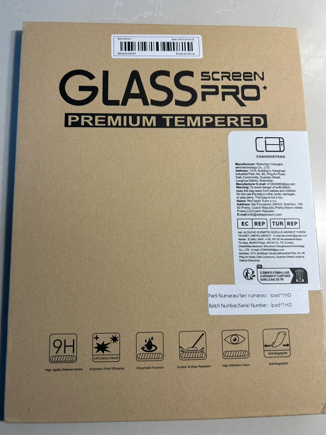 Glass Tempered iPad 10th Gen 1HD Screen Protector