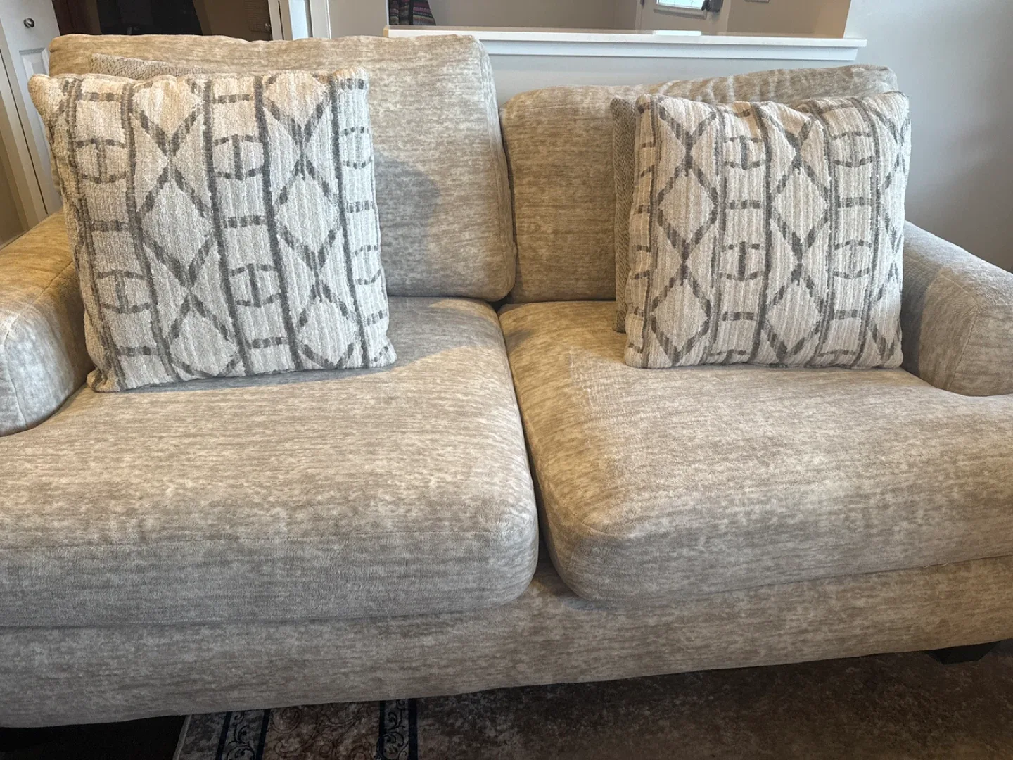 Neutral Sofa and Loveseat Set
