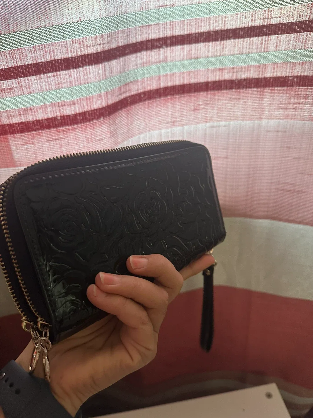 Black Floral Pattern Wallet image indicator(3)