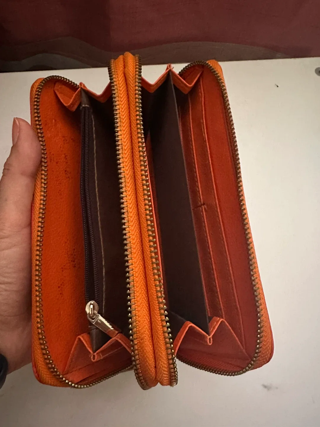 Orange Zip Around Wallet image indicator(2)