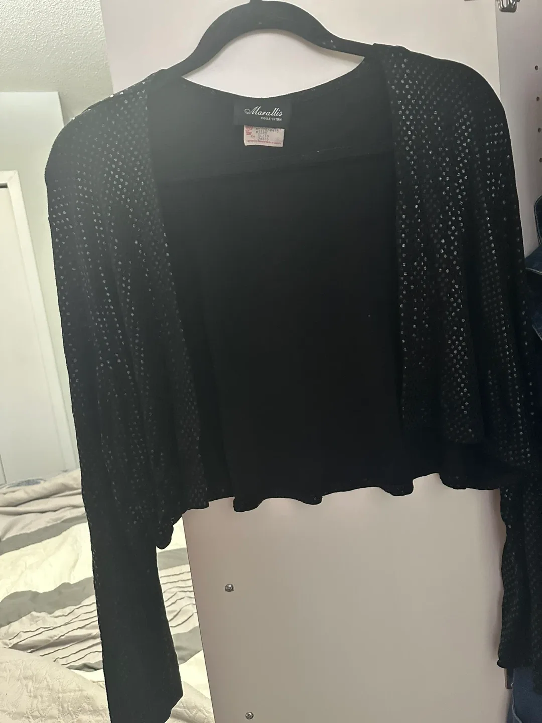 Marallis Collection Black Sequin Bolero - Size XL thumbnail