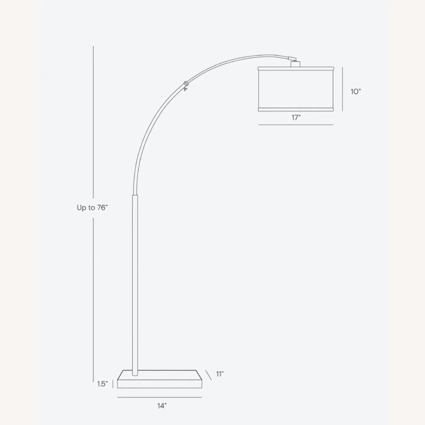Logan Led Arch Floor Lamp like NEW! Retails for $270 image indicator(3)