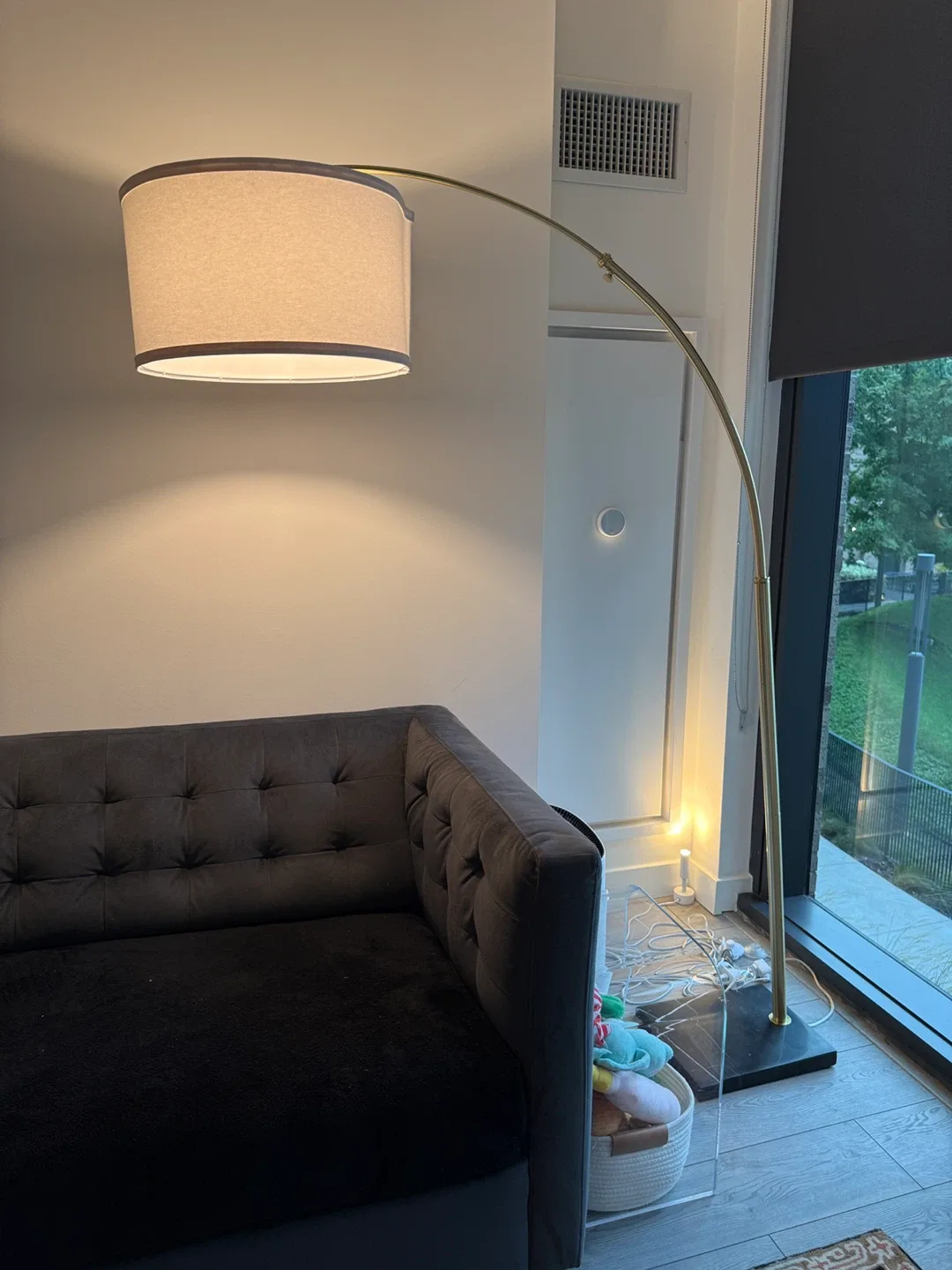 Logan Led Arch Floor Lamp like NEW! Retails for $270 image indicator(10)