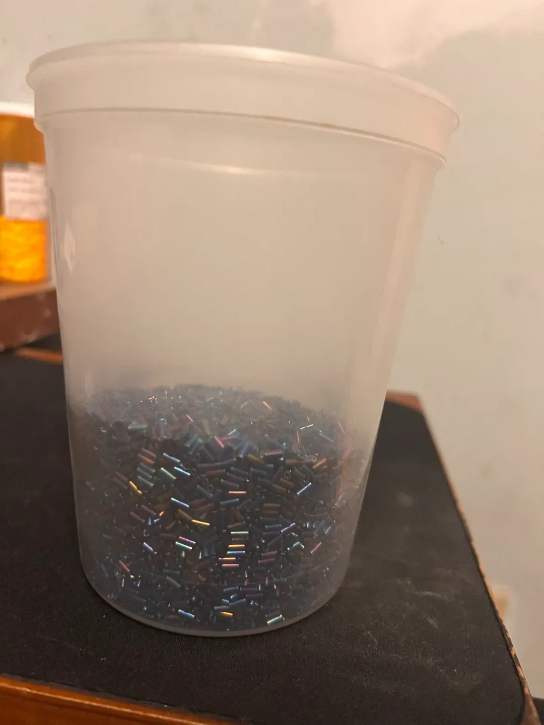 Iridescent Glass Bugle Beads – Rainbow Metallic Craft Tube image indicator(2)