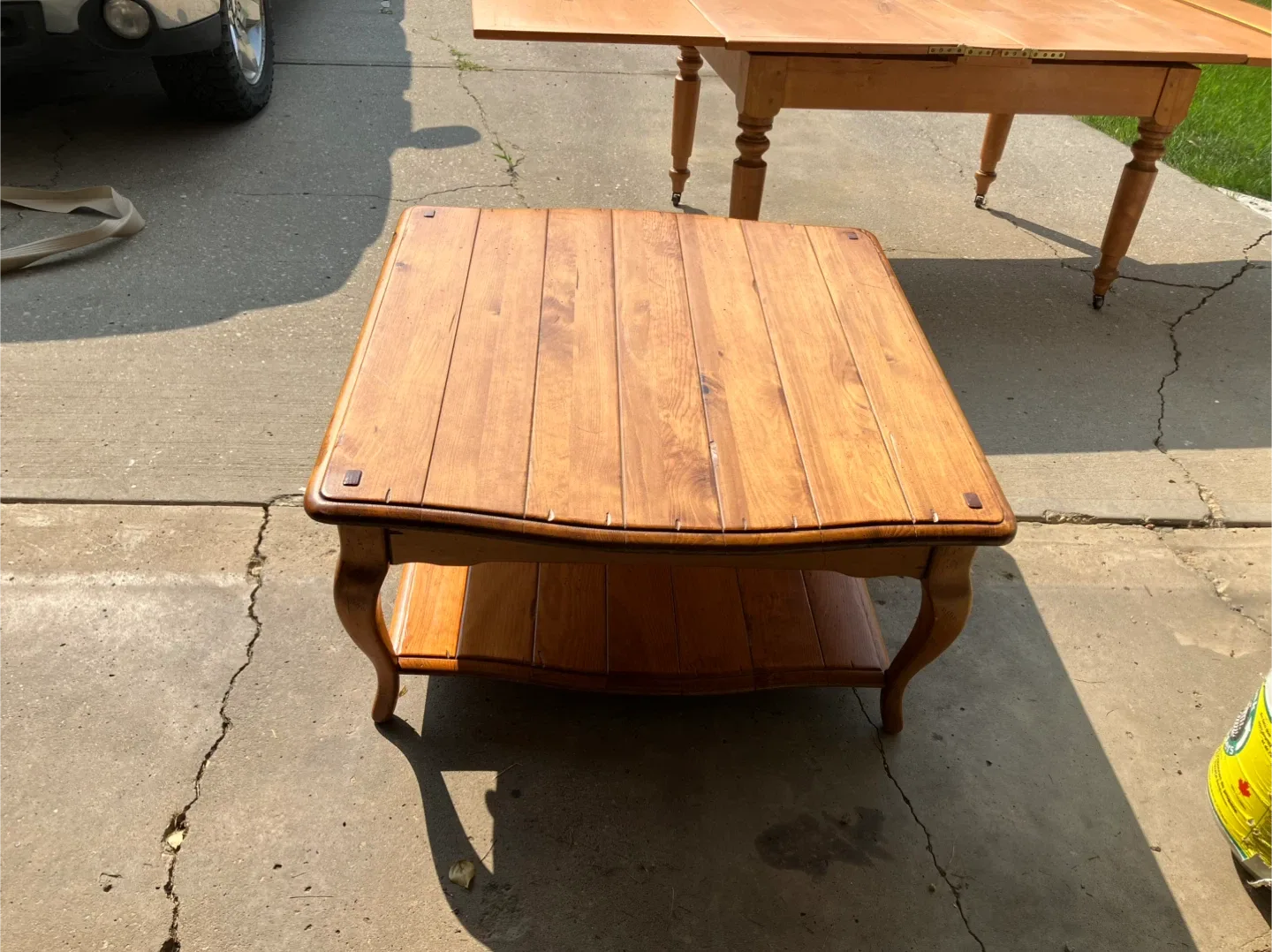 Wood Coffee Table and Extendable Dining Table Set image indicator(2)