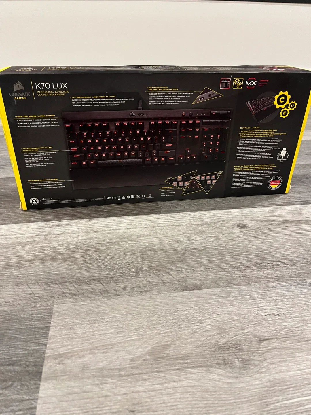 Corsair K70 LUX Mechanical Keyboard - Red LED image indicator(7)