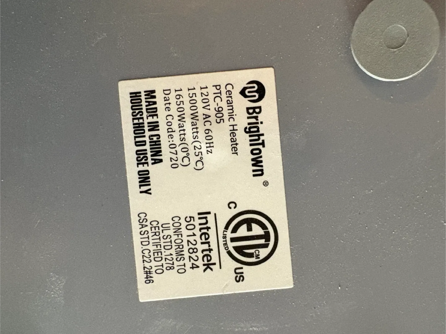 BrightTown Ceramic Heater - Household Use image indicator(2)