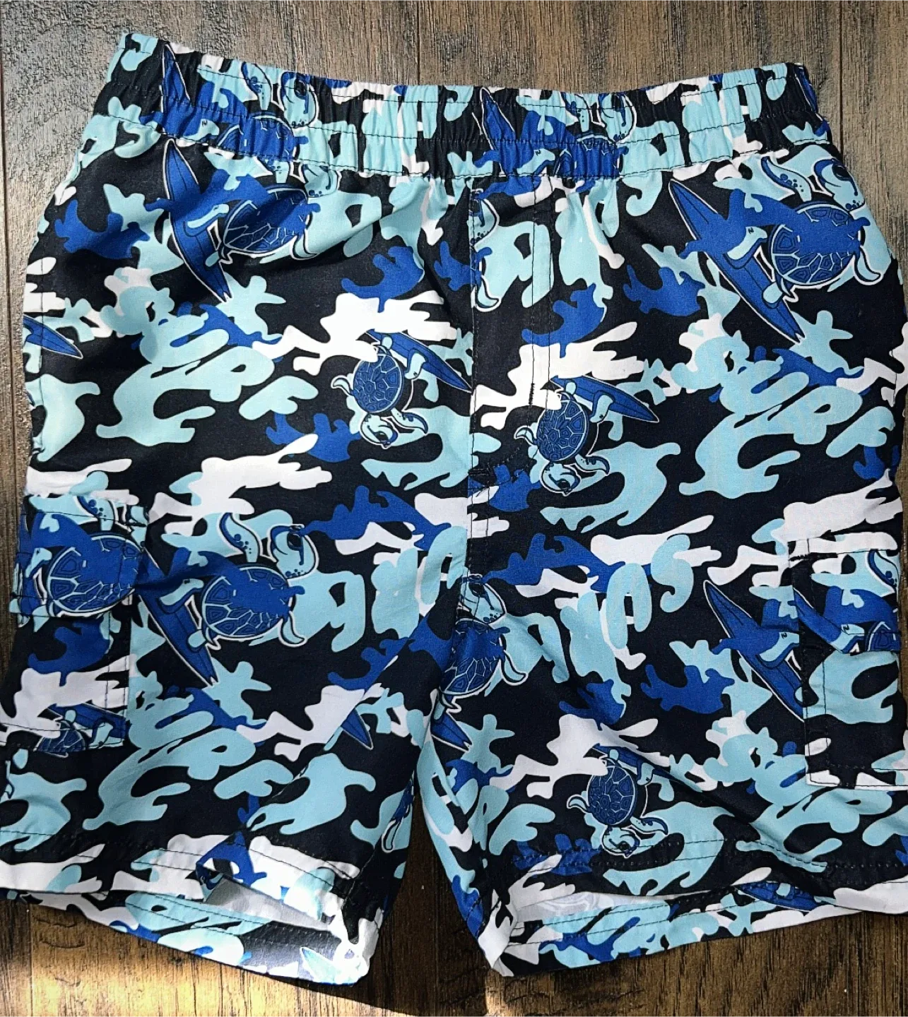 George 3T Swim Trunks - Blue Camo Turtle thumbnail