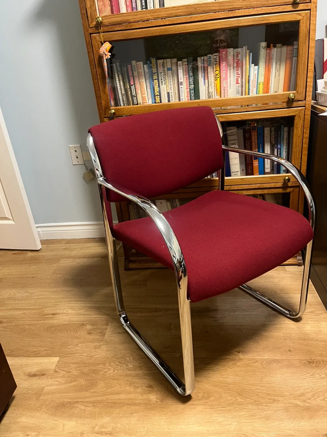 Red Office Chair with Chrome Frame image indicator(3)
