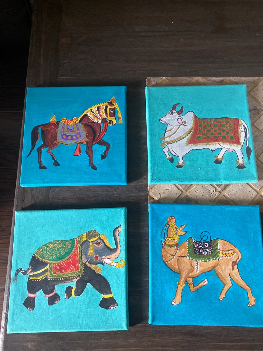Hand-Painted Animal Canvases