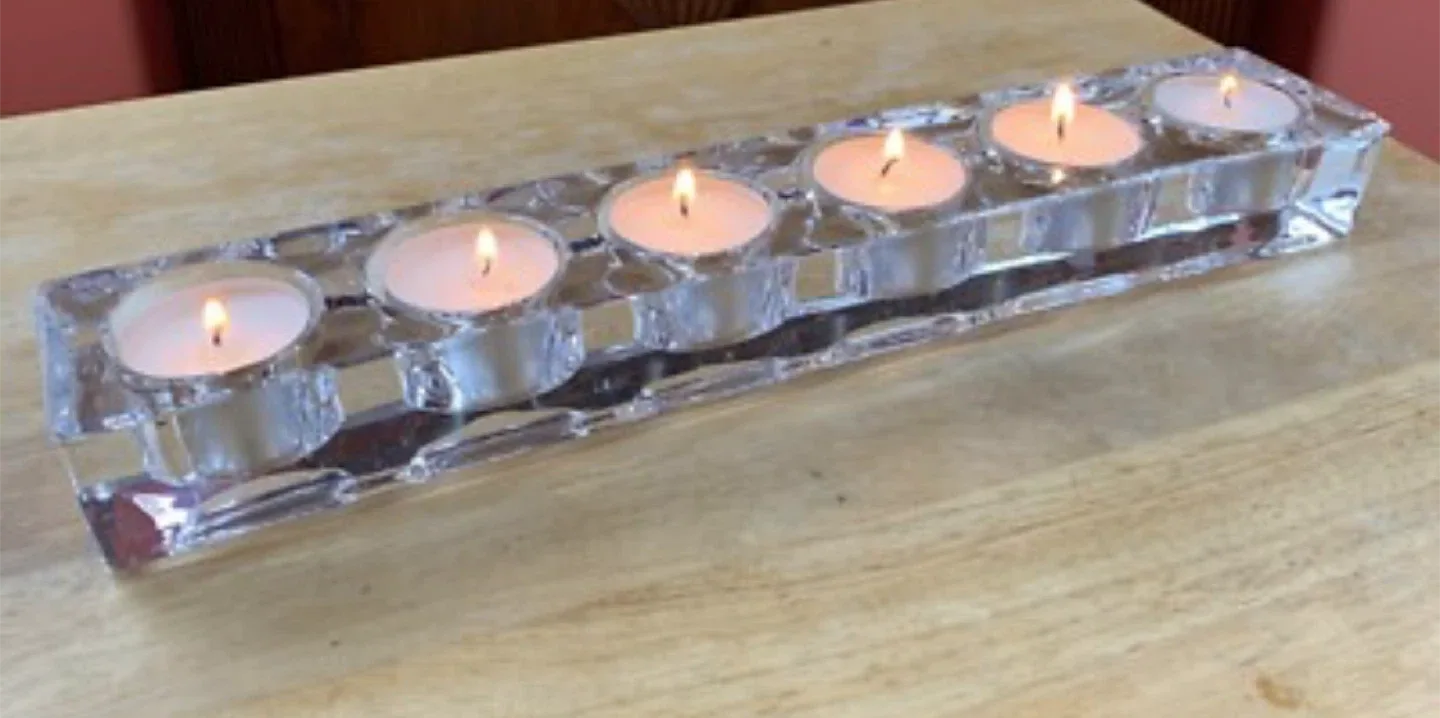 Clear Glass Tea Light Candle Holder thumbnail