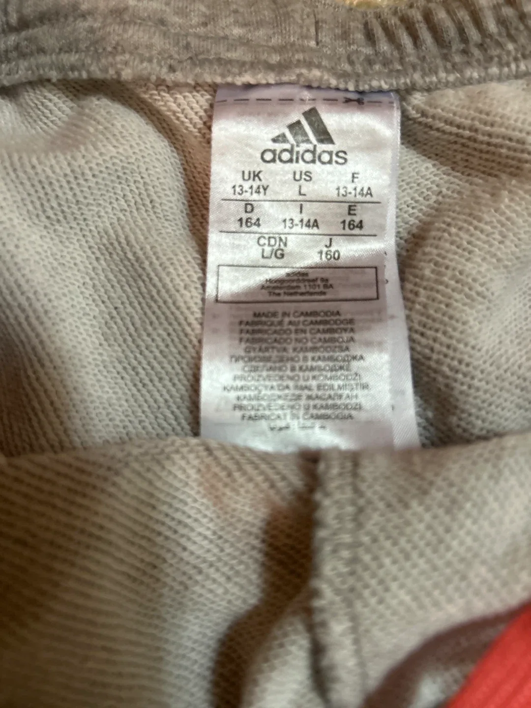 Adidas Gray & Pink Shorts Size L image indicator(3)
