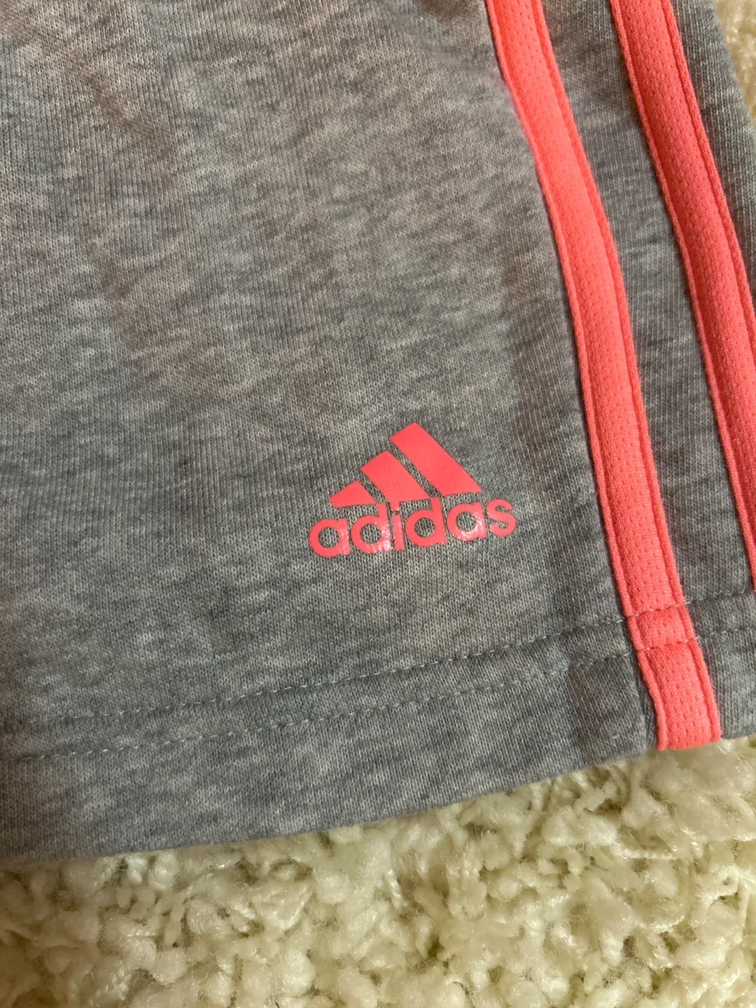 Adidas Gray & Pink Shorts Size L image indicator(2)