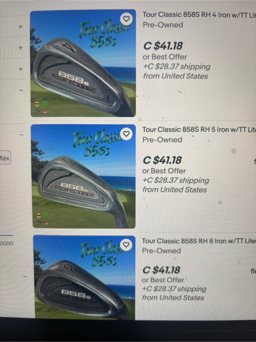 Tommy Armour 858s Tour Classic Golf Club Set image indicator(8)