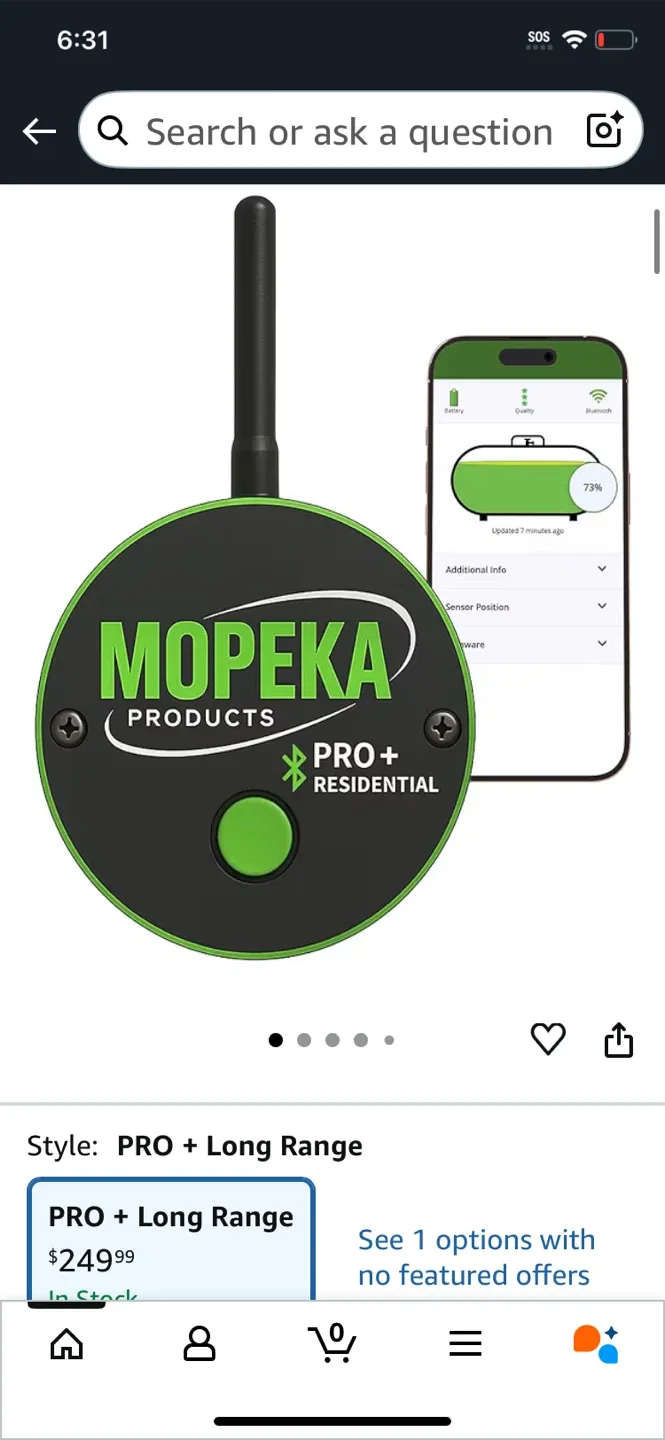 Mopeka Pro+ Long Range Propane Tank Monitor thumbnail