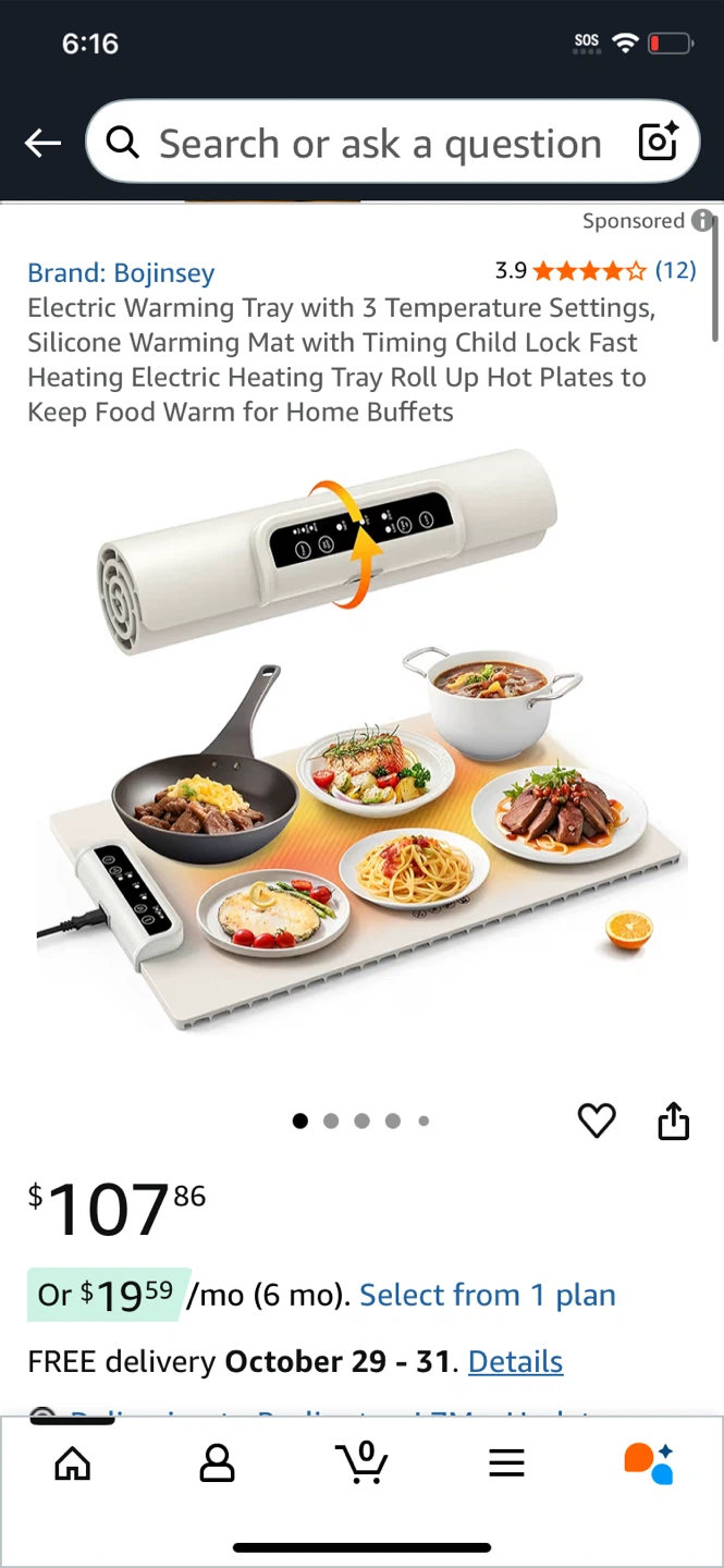 Bojinsey Electric Food Warming Mat