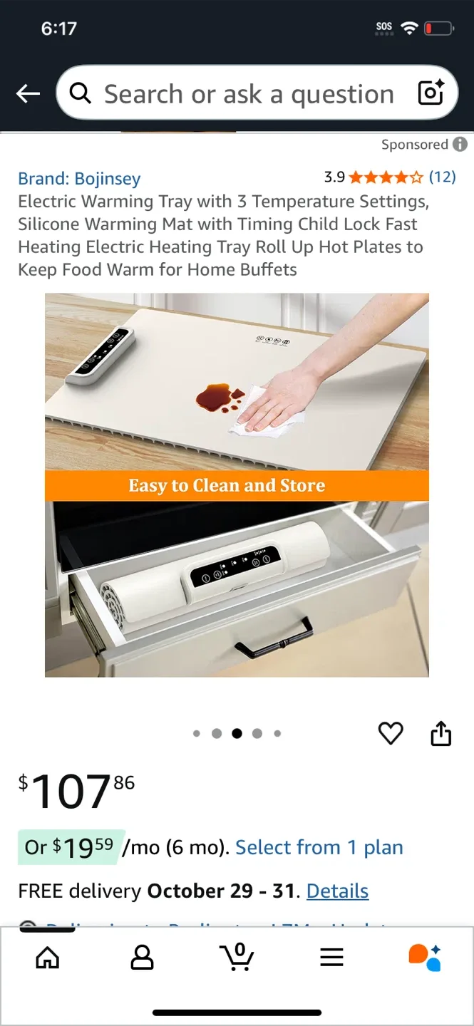 Bojinsey Electric Food Warming Mat image indicator(2)