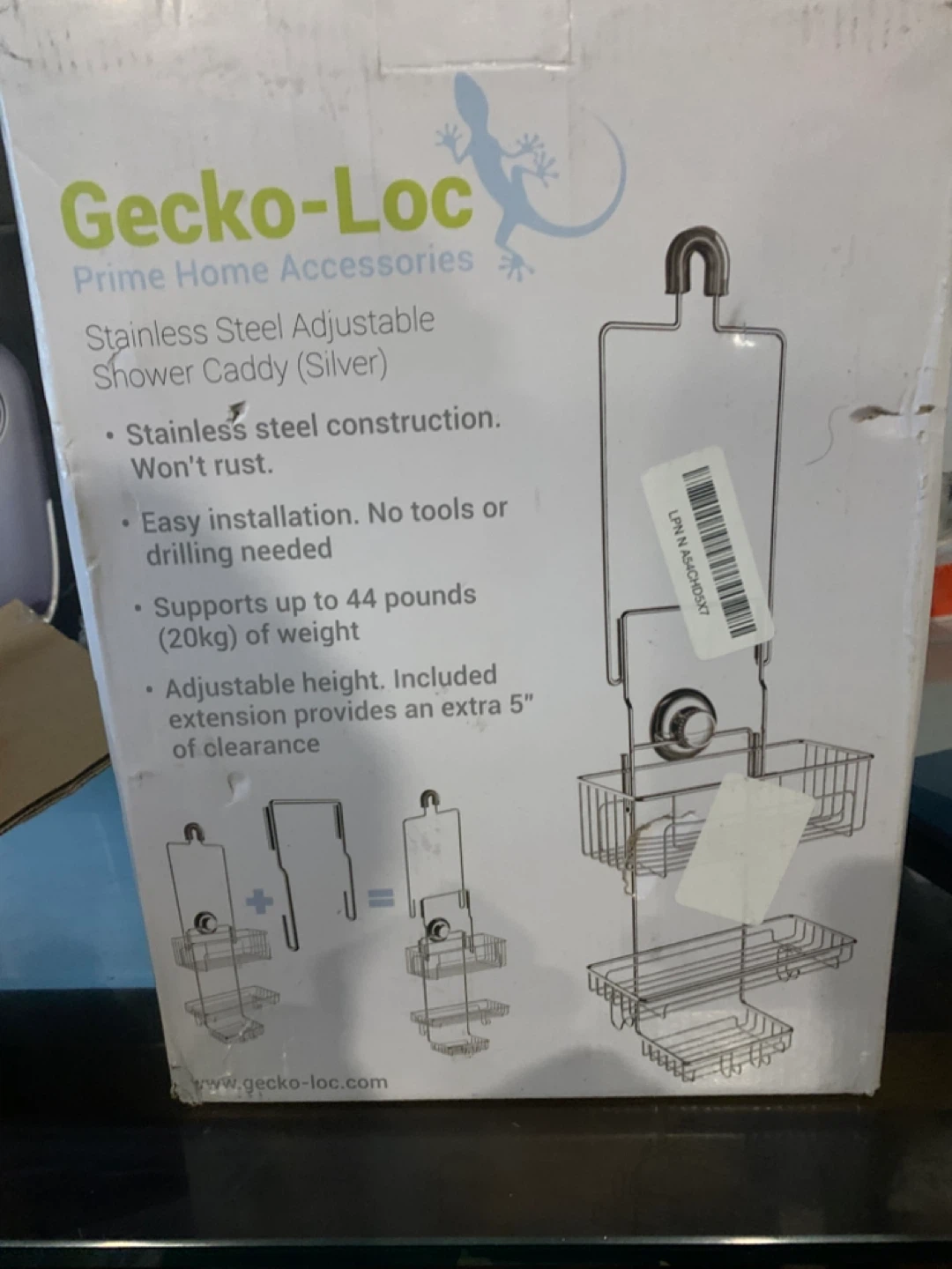 Gecko-Loc Adjustable Shower Caddy - photo 3