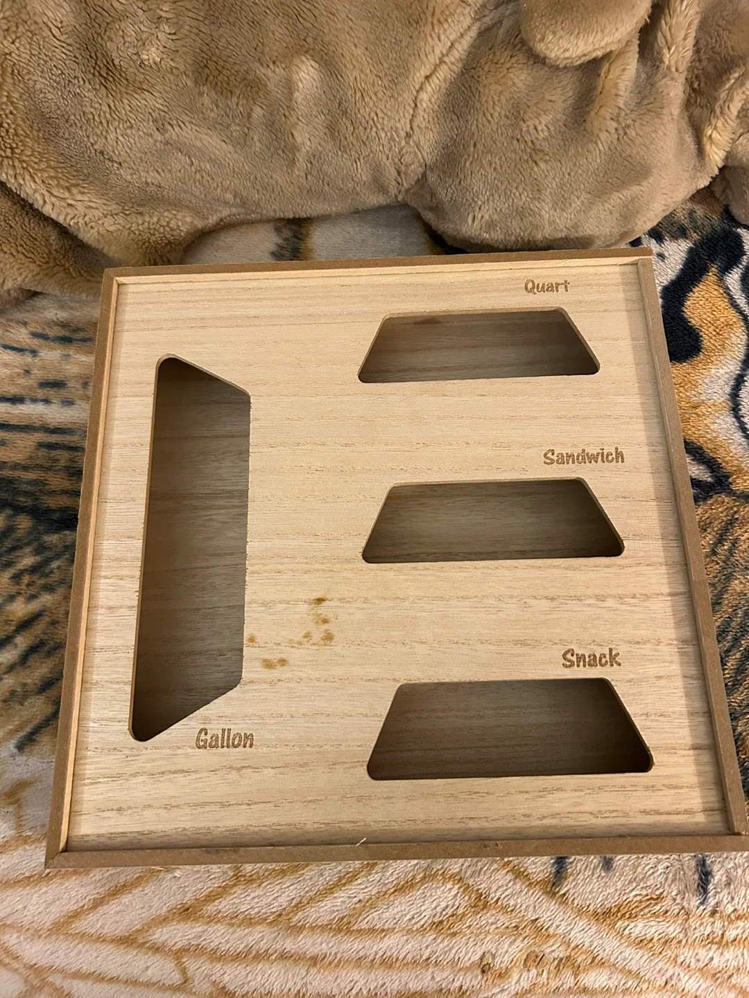 Wooden Food Storage Bag Organizer