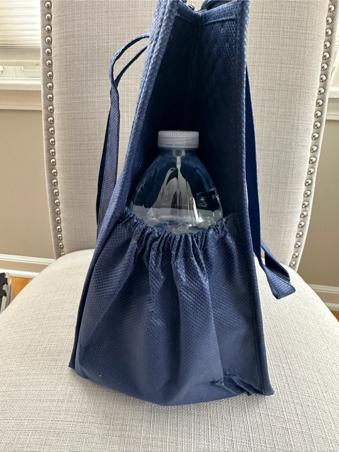 Navy Blue Insulated Reusable Grocery Bag - photo 3