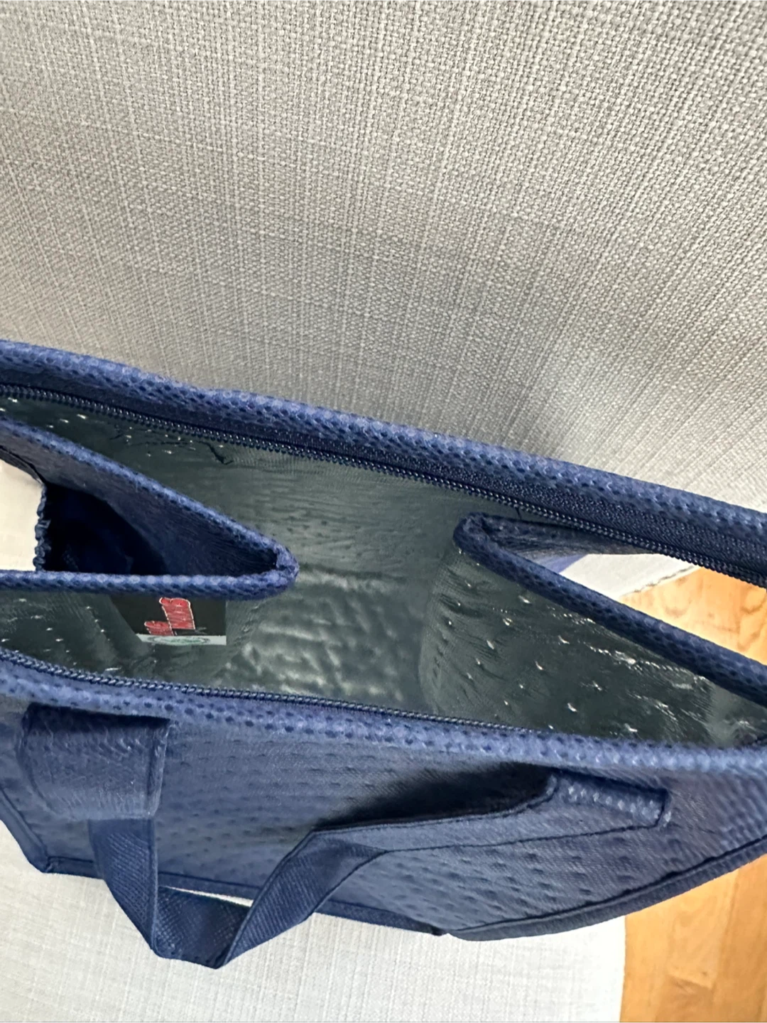 Navy Blue Insulated Reusable Grocery Bag - photo 2