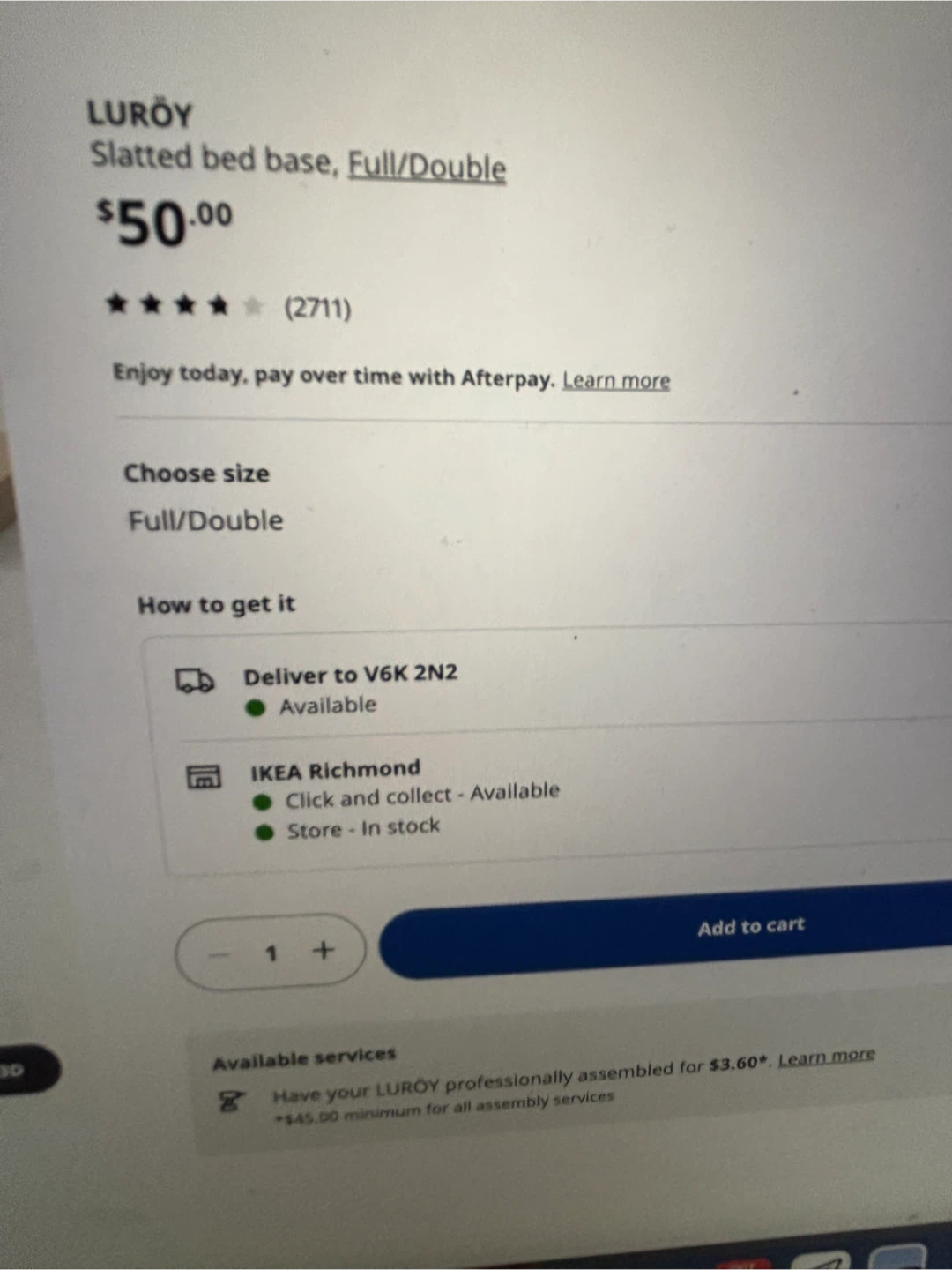 IKEA Luröy Full/Double Slatted Bed Base - photo 5