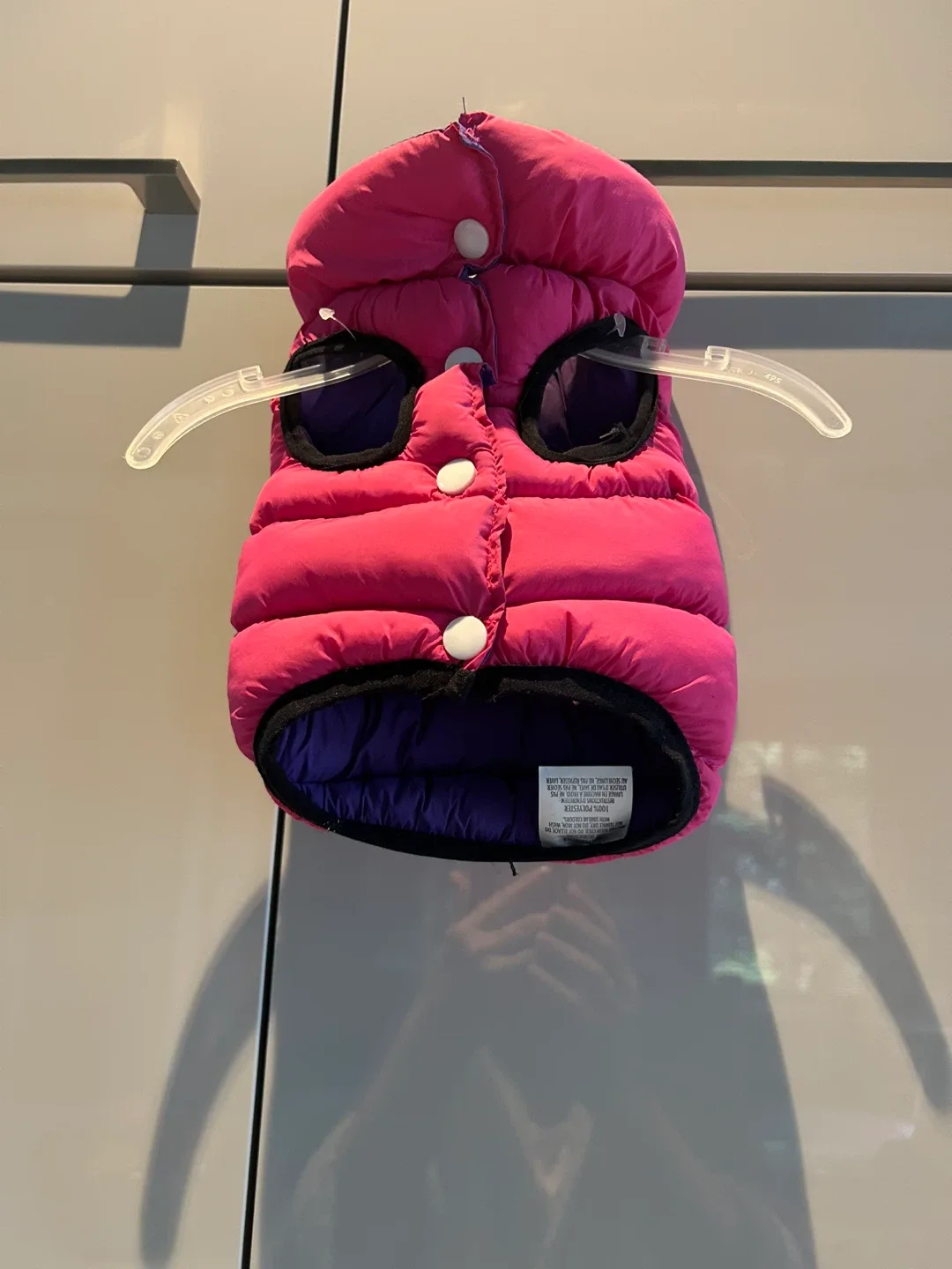 Dog Puffer Vest - Pink & Purple, Size Small image indicator(3)